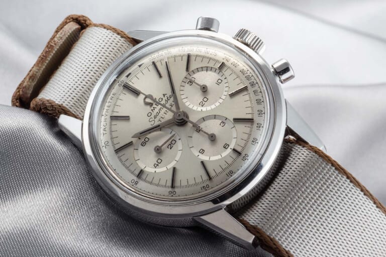 【OMEGA】オメガ ヴィンテージ シーマスター クロノグラフ cal.321 ライスブレス ref105.005-65 手巻き メンズ_713543【ev10】