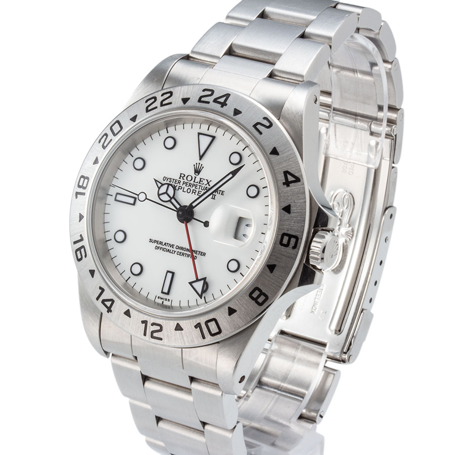 ロレックス エクスプローラー2 Ref.16570 ホワイト D番 品 メンズ 腕時計