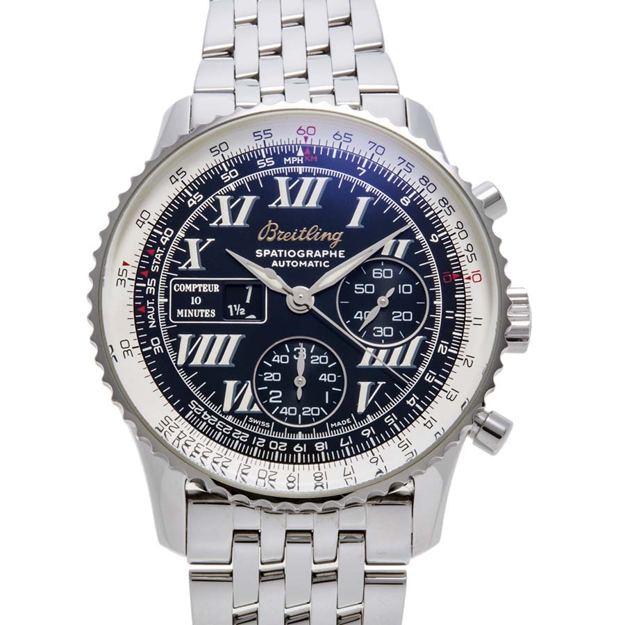 ブライトリング BREITLING A19030 ナビタイマー モンブリラン クロノグラフ 自動巻き メンズ 良品 _744808