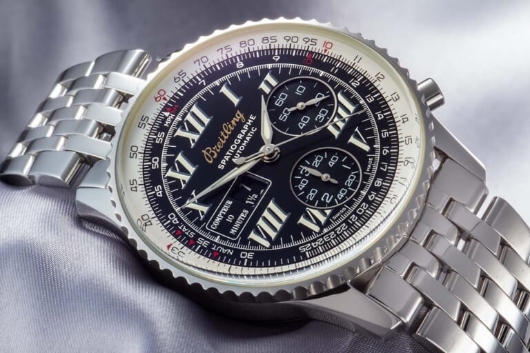 ブライトリング BREITLING A19030 ナビタイマー モンブリラン クロノグラフ 自動巻き メンズ 良品 _744808