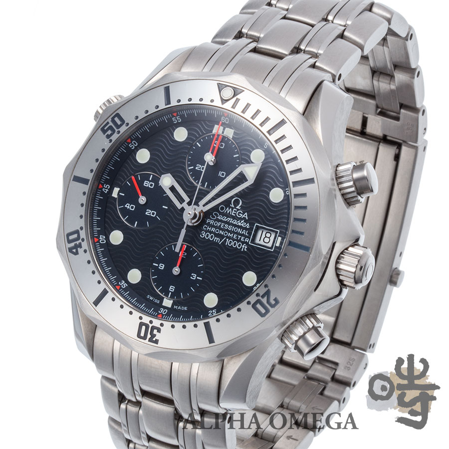 ☆良品 【OMEGA】オメガ シーマスター300 クロノグラフ 2599.80 自動巻き メンズ_734381