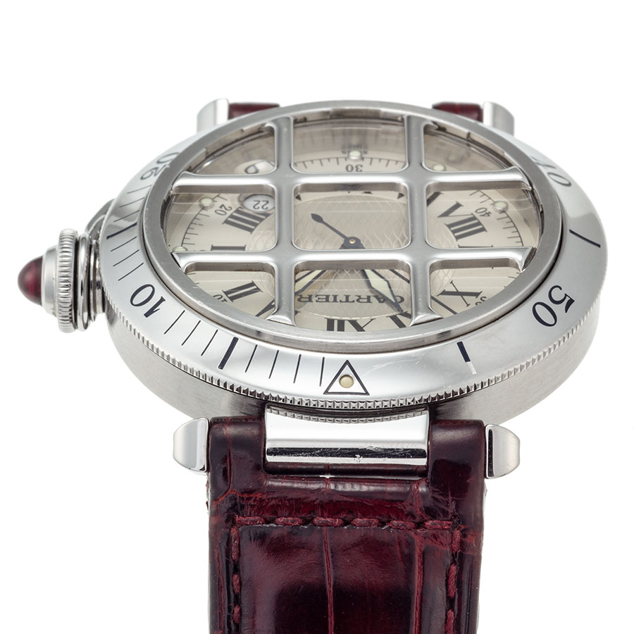 カルティエ Cartier パシャ グリッド W3102255 メンズ 腕時計 150周年記念 1847本 限定モデル デイト オートマ 自動巻き Pasha VLP 90191928