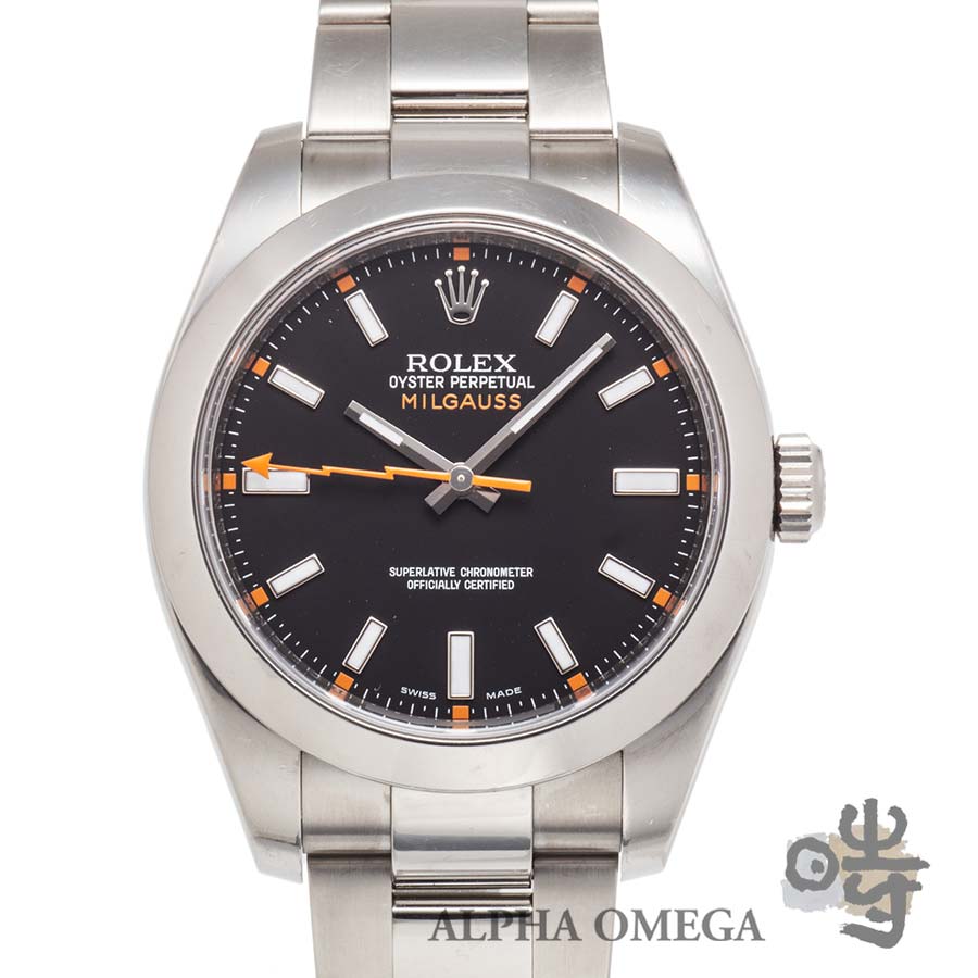 ロレックス ROLEX ミルガウス 116400 ホワイト ステンレススチール SS 自動巻き メンズ 腕時計