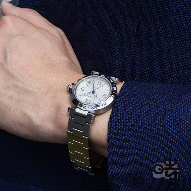 カルティエ パシャC メリディアン GMT Ref.W31029M7 スチール(SS) 2001年 メンズ 腕時計