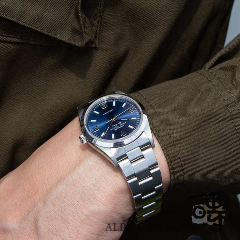 ロレックス エアキング Ref.14000 スチール(SS) ブルー369 1999年 A番 メンズ 腕時計
