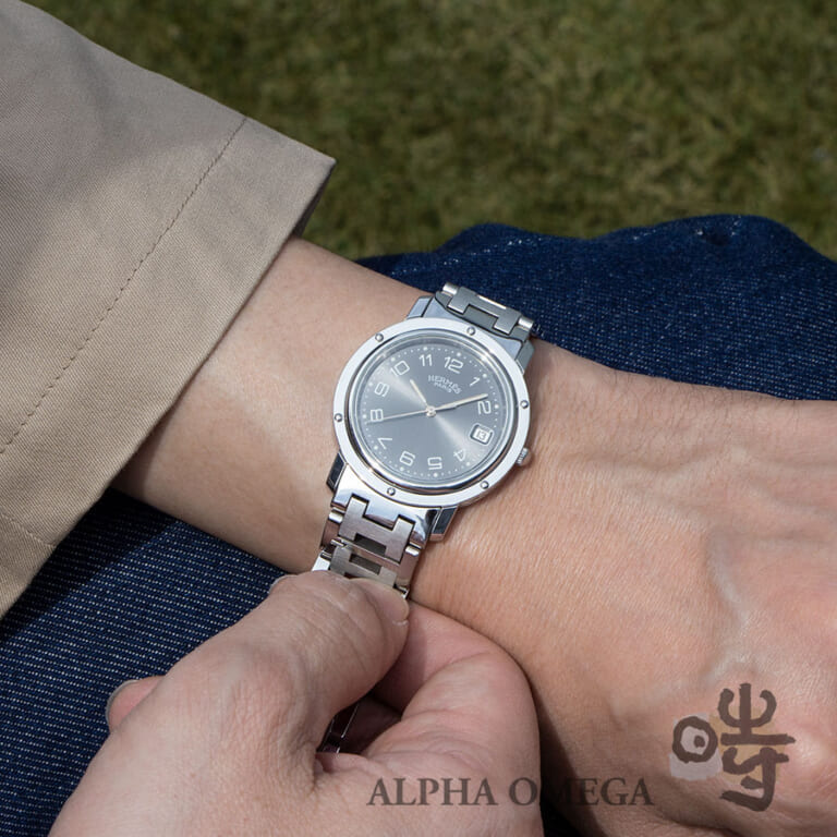 エルメス クリッパー Ref.CL3.710 スチール(SS) 1997年 ヴィンテージ メンズ 腕時計