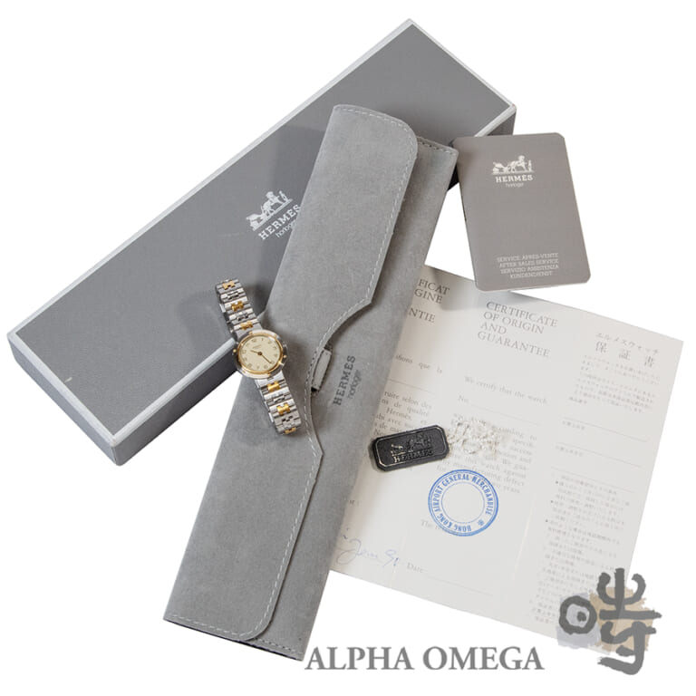 エルメス オリンピア Ref.203 メッキ (SS/YGP) 1980年代 ヴィンテージ レディース 腕時計