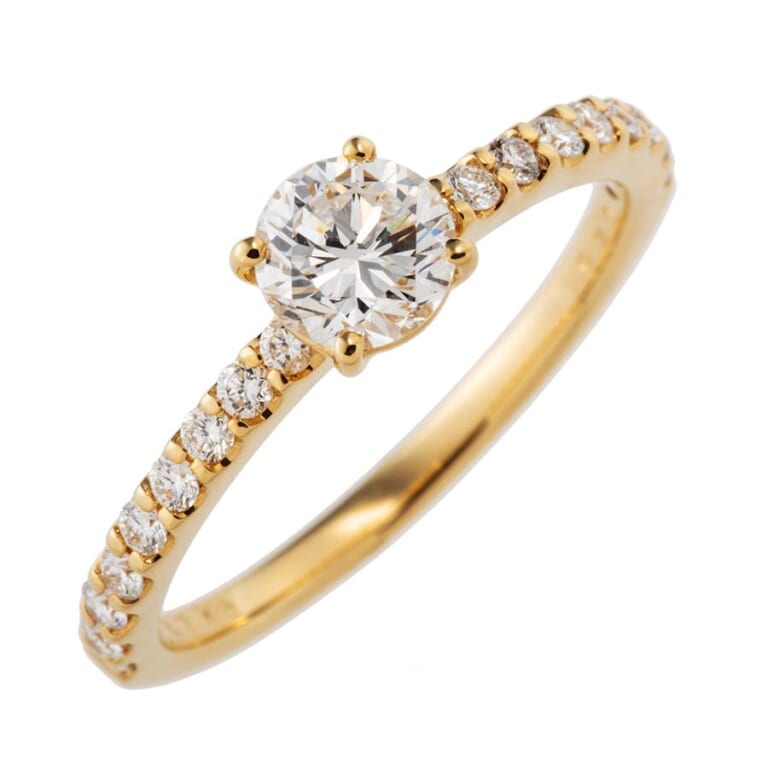 ノーブランド ソリテールダイヤモンドリング YG