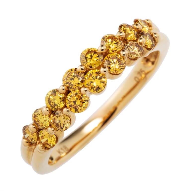 ノーブランド ナチュラルイエローダイヤモンドリング YG