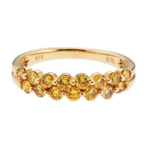 ノーブランド ナチュラルイエローダイヤモンドリング YG