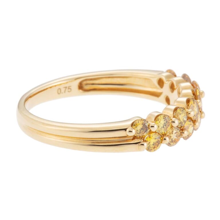 ノーブランド ナチュラルイエローダイヤモンドリング YG