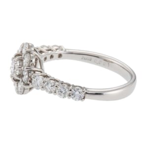 ノーブランド 【IF-3excellent-type2】フラワーモチーフダイヤモンドリング PT900