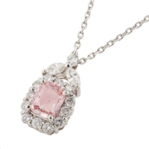 ノーブランド パパラチアサファイアネックレス PT900