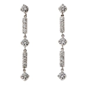 ノーブランド スイングダイヤモンドピアス WG