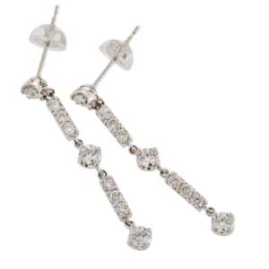 ノーブランド スイングダイヤモンドピアス WG