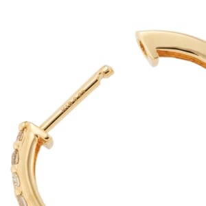 ノーブランド ダイヤモンドフープピアス YG