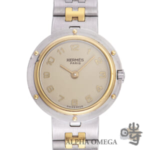 エルメス オリンピア Ref.203 メッキ (SS/YGP) 1980年代 ヴィンテージ レディース 腕時計