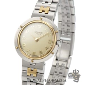 エルメス オリンピア Ref.203 メッキ (SS/YGP) 1980年代 ヴィンテージ レディース 腕時計