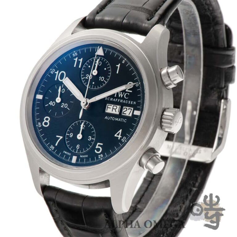 IWC インターナショナル ウォッチ カンパニー メカニカル フリーガー クロノグラフ Ref.3706-003/IW370603 SS ブラック 2000年代 ヴィンテージ メンズ 腕時計