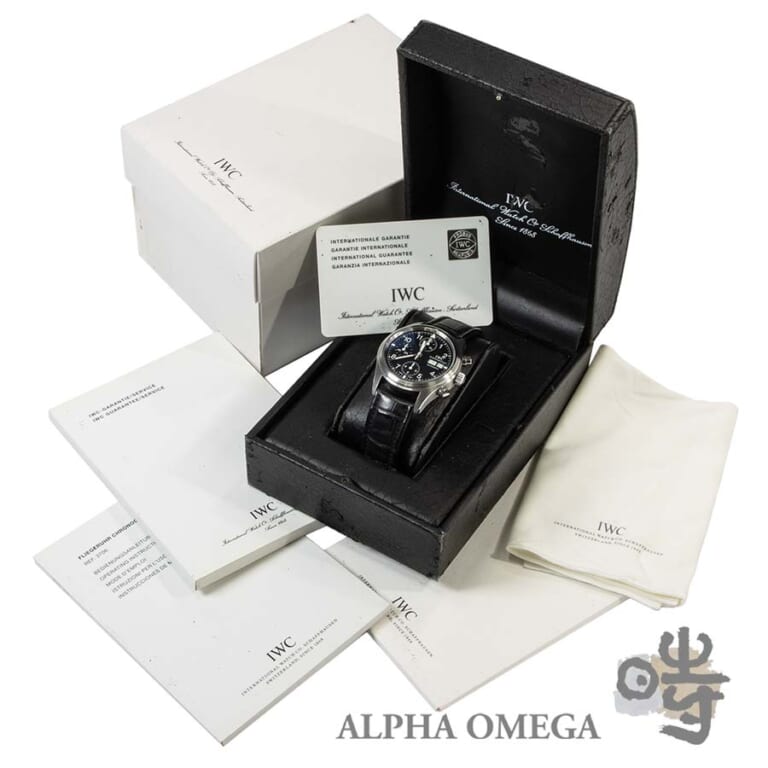 IWC インターナショナル ウォッチ カンパニー メカニカル フリーガー クロノグラフ Ref.3706-003/IW370603 SS ブラック 2000年代 ヴィンテージ メンズ 腕時計