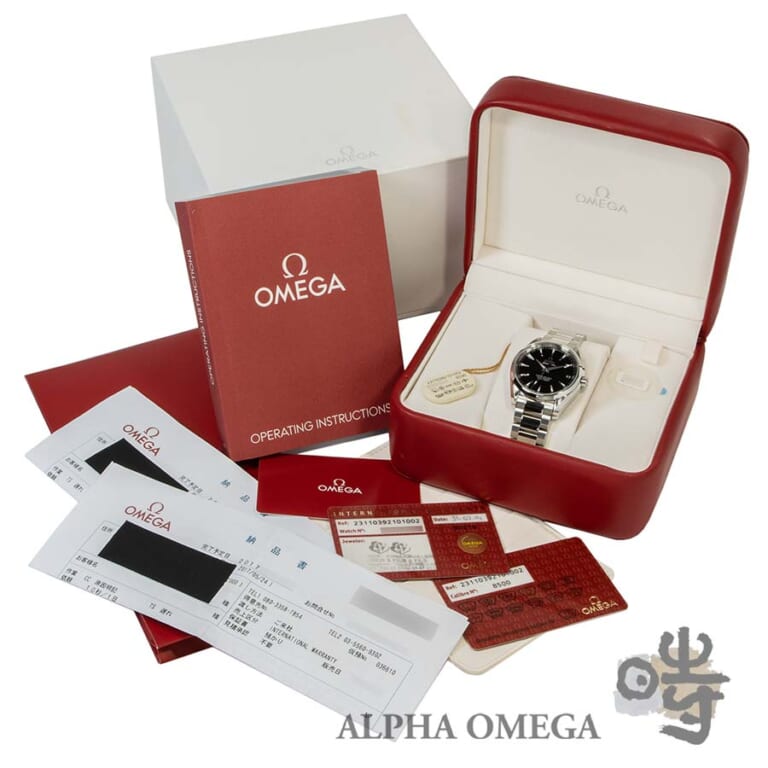 オメガ シーマスターアクアテラマスターコーアクシャル ブラック Ref.231.10.39.21.01.002 スチール(SS) 2014年 メンズ 腕時計