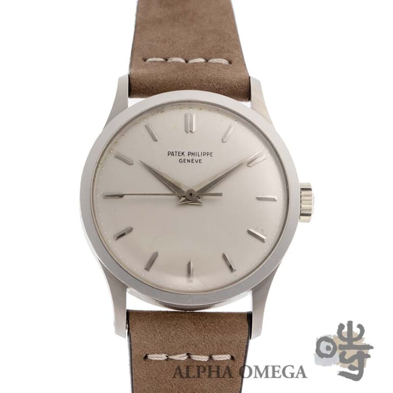 パテック フィリップ ビッグ カラトラバ エナメル象嵌 Ref.570 ゴールド(WG) 1960年 ヴィンテージ メンズ 腕時計