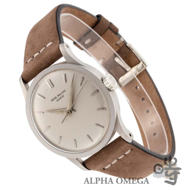 パテック フィリップ ビッグ カラトラバ エナメル象嵌 Ref.570 ゴールド(WG) 1960年 ヴィンテージ メンズ 腕時計