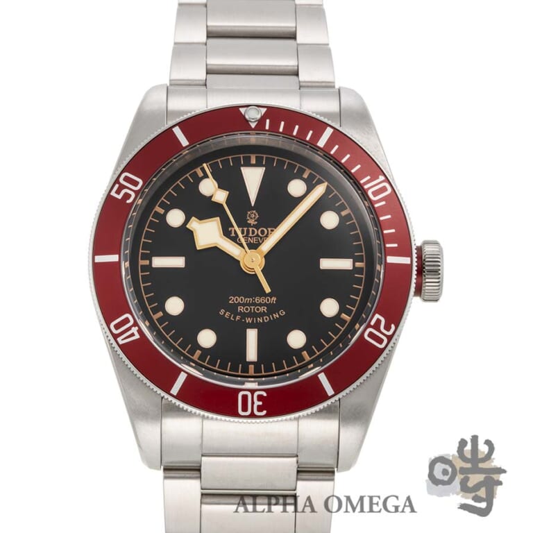 チューダー/チュードル ヘリテージ ブラックベイ 薔薇/バラ/スマイリー Ref.79220R スチール(SS) 赤ベゼル 2017年 I9番 NOS メンズ 腕時計