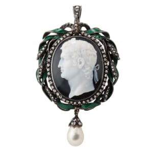 アンティーク 18世紀　アウグストゥスカメオ　ペストリーニ作