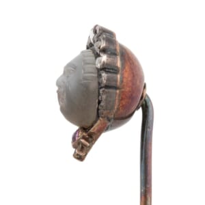 アンティーク 汗をかいたおじさん　ピンブローチ　ムーンストーン