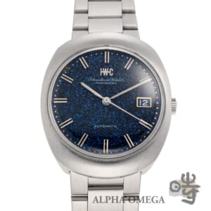 IWC インターナショナル ウォッチ カンパニー オールドインター オーバル ワンピースケース ブルーカモフラージュ/マーブル Ref.815 Cal.8541B スチール(SS) 1973年 211番 ヴィンテージ メンズ 腕時計