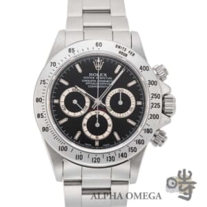 ロレックス コスモグラフ デイトナ Ref.16520 225タキメーター ルミノバ黒文字盤 1989年 L3番 シングルバックル/ストーンテクスチャ ヴィンテージ メンズ 腕時計