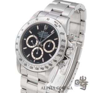 ロレックス コスモグラフ デイトナ Ref.16520 225タキメーター ルミノバ黒文字盤 1989年 L3番 シングルバックル/ストーンテクスチャ ヴィンテージ メンズ 腕時計