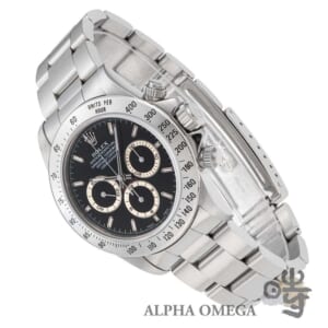 ロレックス コスモグラフ デイトナ Ref.16520 225タキメーター ルミノバ黒文字盤 1989年 L3番 シングルバックル/ストーンテクスチャ ヴィンテージ メンズ 腕時計