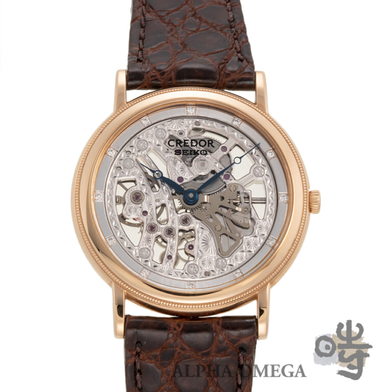 セイコー クレドール メカニカル スケルトン Ref.GZBD006 Cal.6899 ゴールド(PG) 1999年 25周年記念25個限定 ヴィンテージ メンズ 腕時計