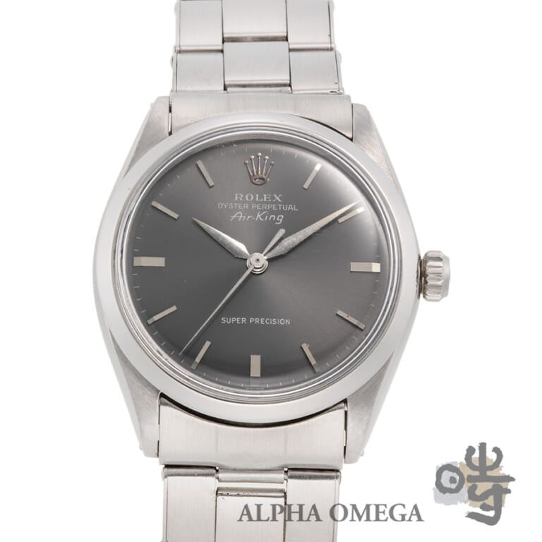 ロレックス エアキング スーパープレシジョン Ref.5500 スチール(SS) グレーダイアル 1964/1963年 974番 ヴィンテージ メンズ 腕時計