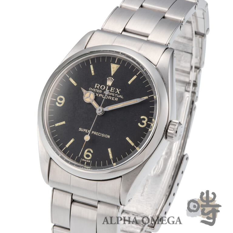 ロレックス エクスプローラー 34mm スーパープレシジョン ラッカー系ミラーダイアル Ref.5500 1963年 980番 トリチウム ヴィンテージ メンズ 腕時計