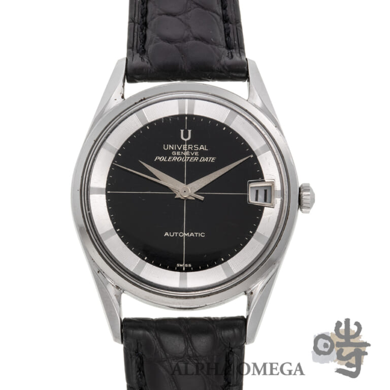 ユニバーサルジュネーブ ポールルーター デイト セカンドモデル タキシード Ref.204610-2 スチール(SS) 1960年代 ヴィンテージ メンズ 腕時計