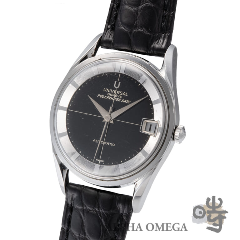ユニバーサルジュネーブ ポールルーター デイト セカンドモデル タキシード Ref.204610-2 スチール(SS) 1960年代 ヴィンテージ メンズ 腕時計