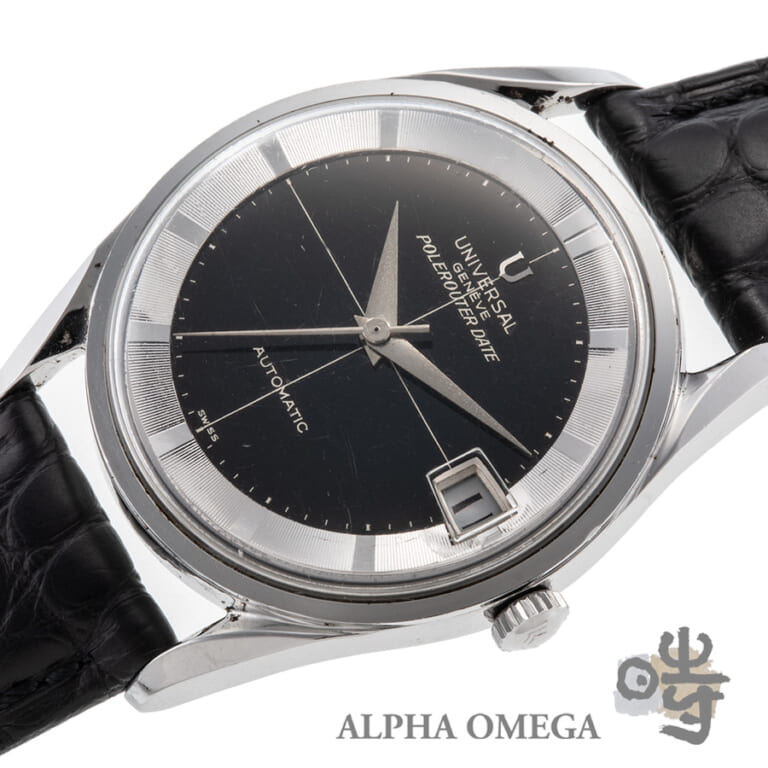 ユニバーサルジュネーブ ポールルーター デイト セカンドモデル タキシード Ref.204610-2 スチール(SS) 1960年代 ヴィンテージ メンズ 腕時計