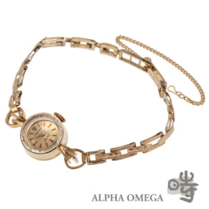 ロレックス オーキッド カッドガラス Ref.2220 ゴールド(YG) ヴィンテージセイコーYGブレスレット 1954/1955 99番アンティーク レディース 腕時計