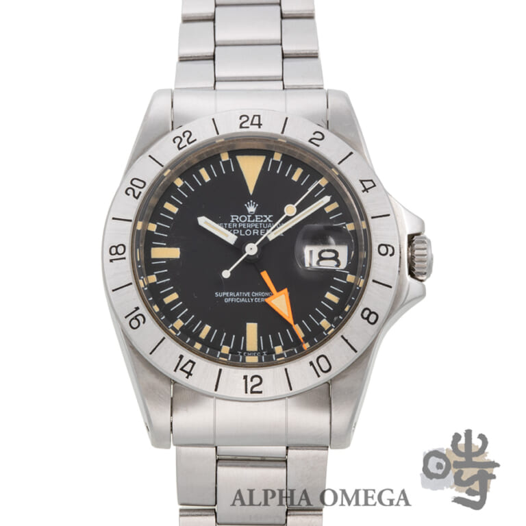 ロレックス エクスプローラーII マーク2文字盤/ベゼル 保証書付き Ref.1655 スチール(SS) 1972/1973年 350番 パンプキン ヴィンテージ メンズ 腕時計