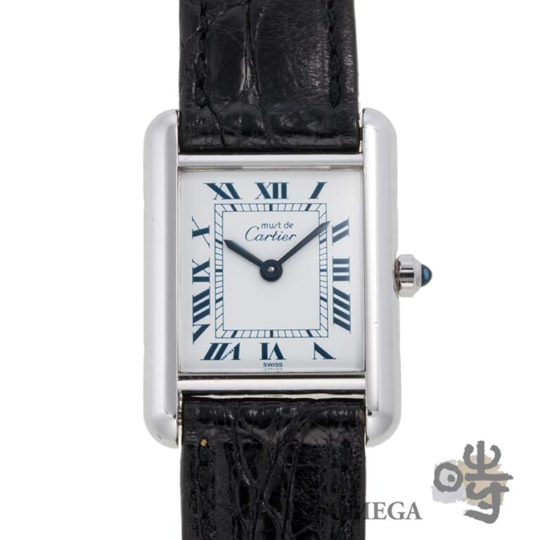 カルティエ マストタンク アルジャン ブルーローマン SM Ref.W1001543 1990年代 ヴィンテージ レディース 腕時計