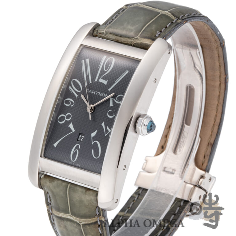 カルティエ タンク アメリカン LM グレーアラビア Ref.W2605229 ゴールド(WG) 2000年代 ヴィンテージ メンズ 腕時計